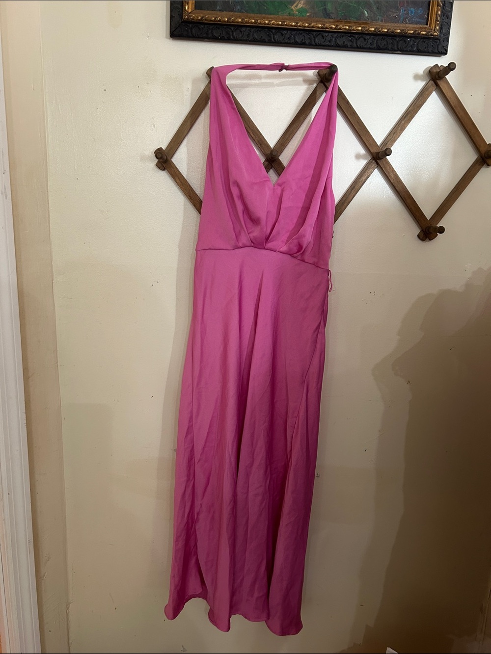 Zara Pink Halter Midi Dress